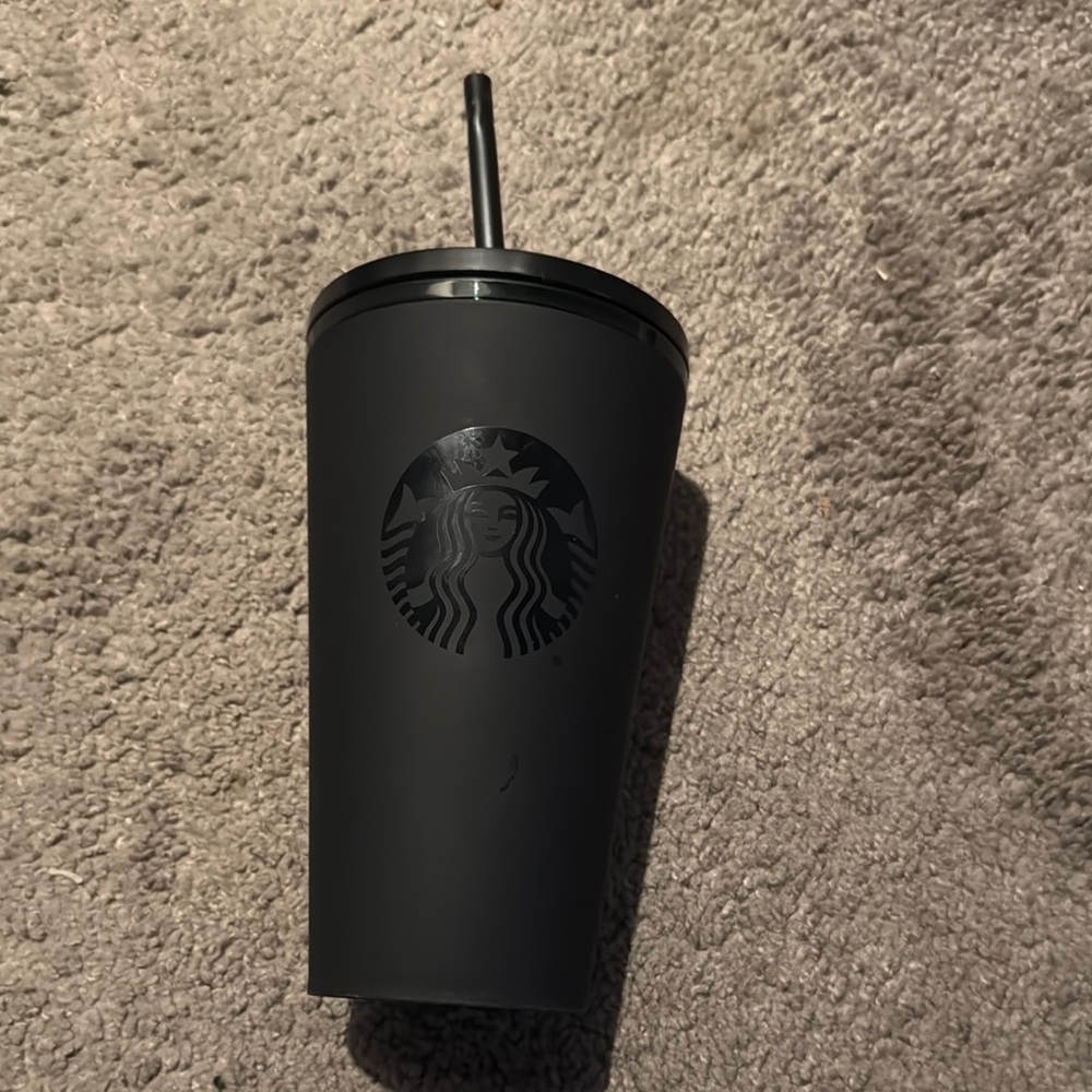 Starbucks Black Tumbler with Straw